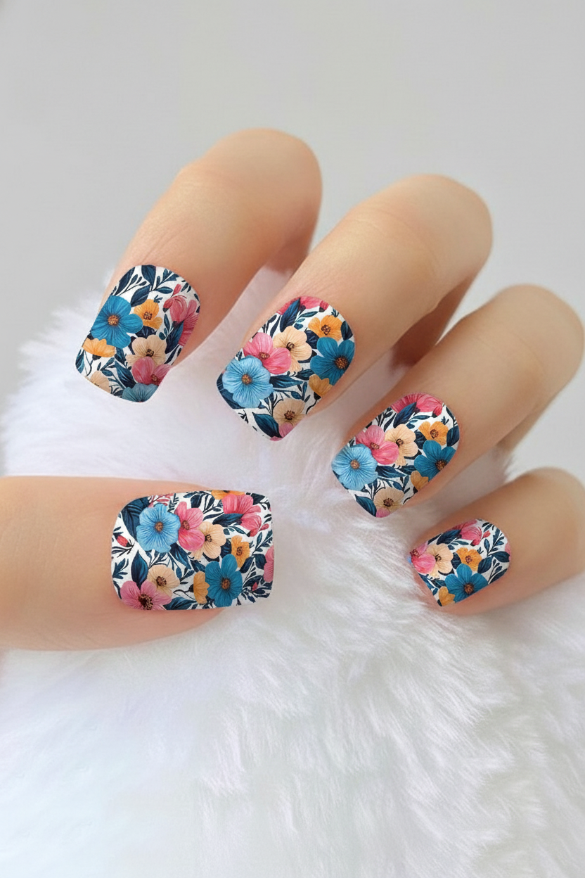 Uñas Flores 23 - uñas de gel