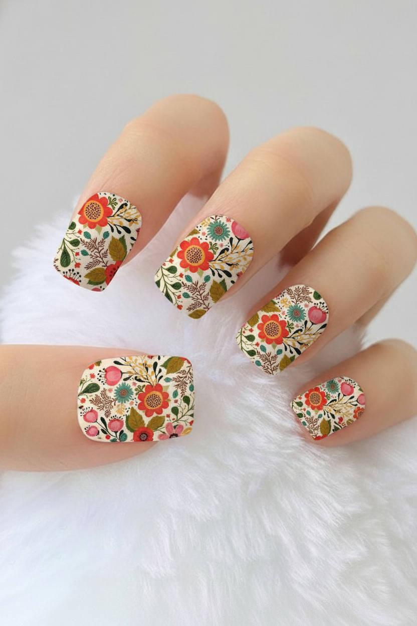 Uñas Flores 27 - uñas de gel