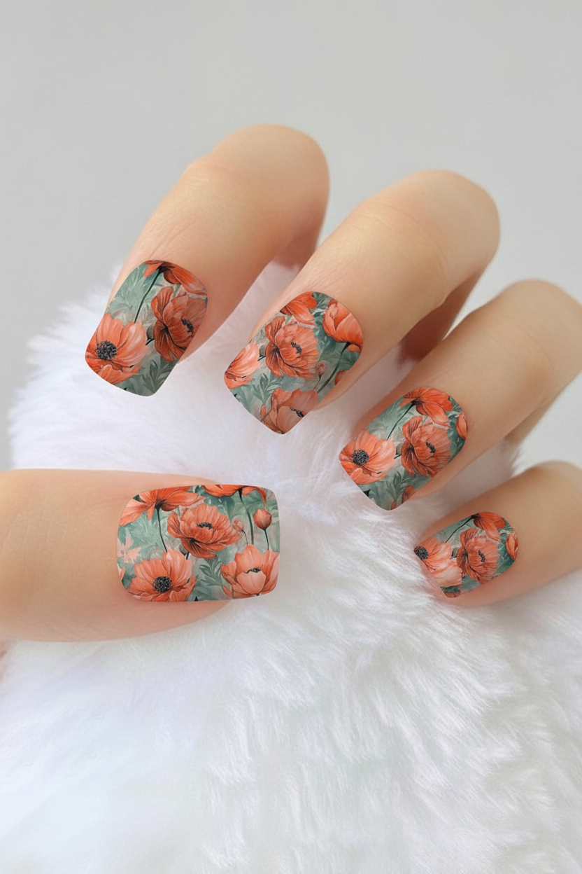 Uñas Flores 29 - uñas de gel