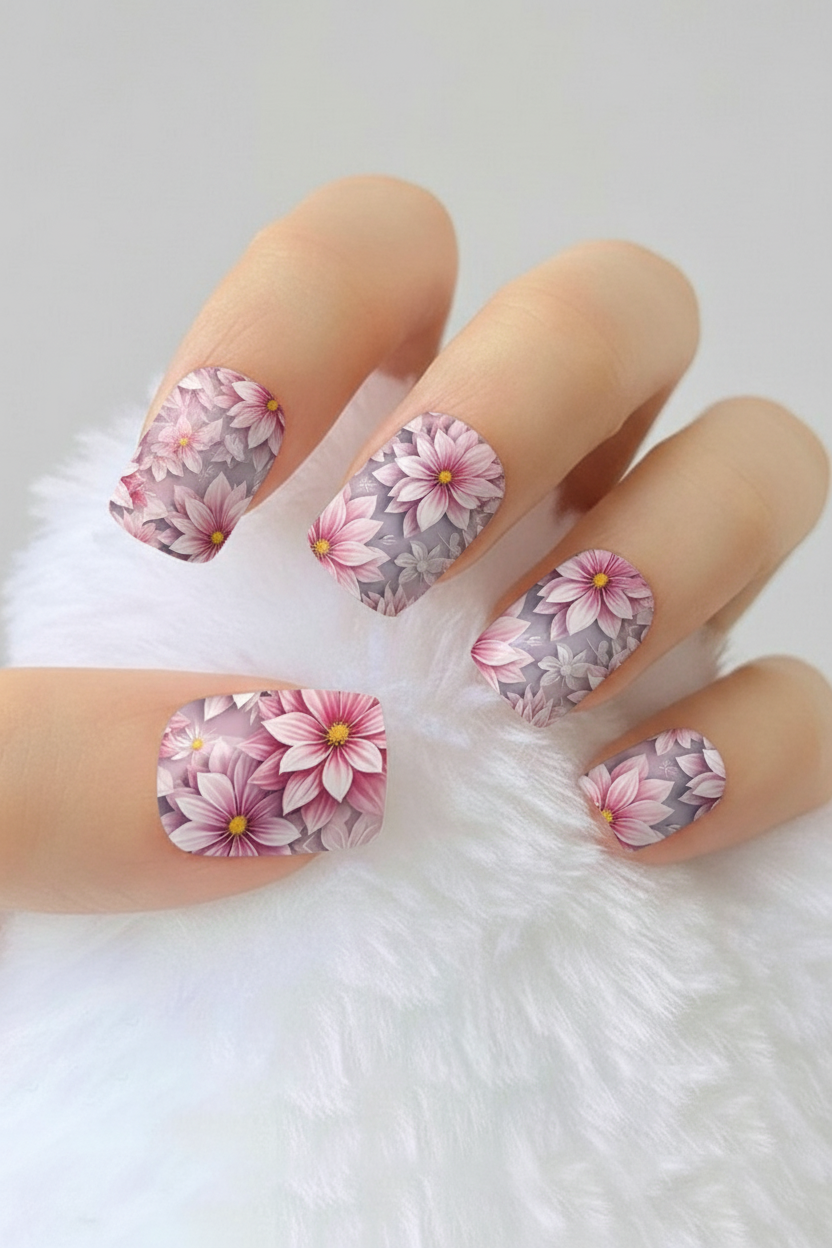 Uñas Flores 2 - uñas de gel
