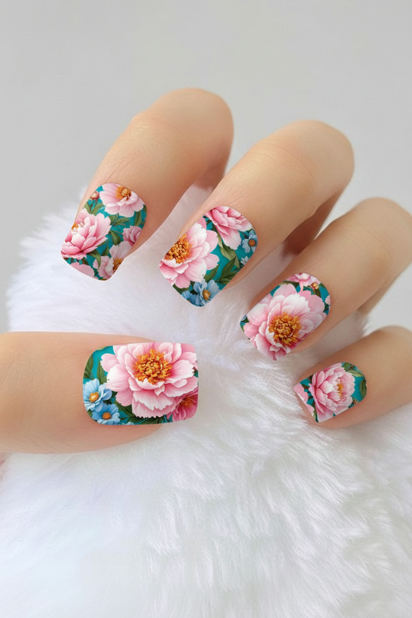 Uñas Flores 33 - uñas de gel