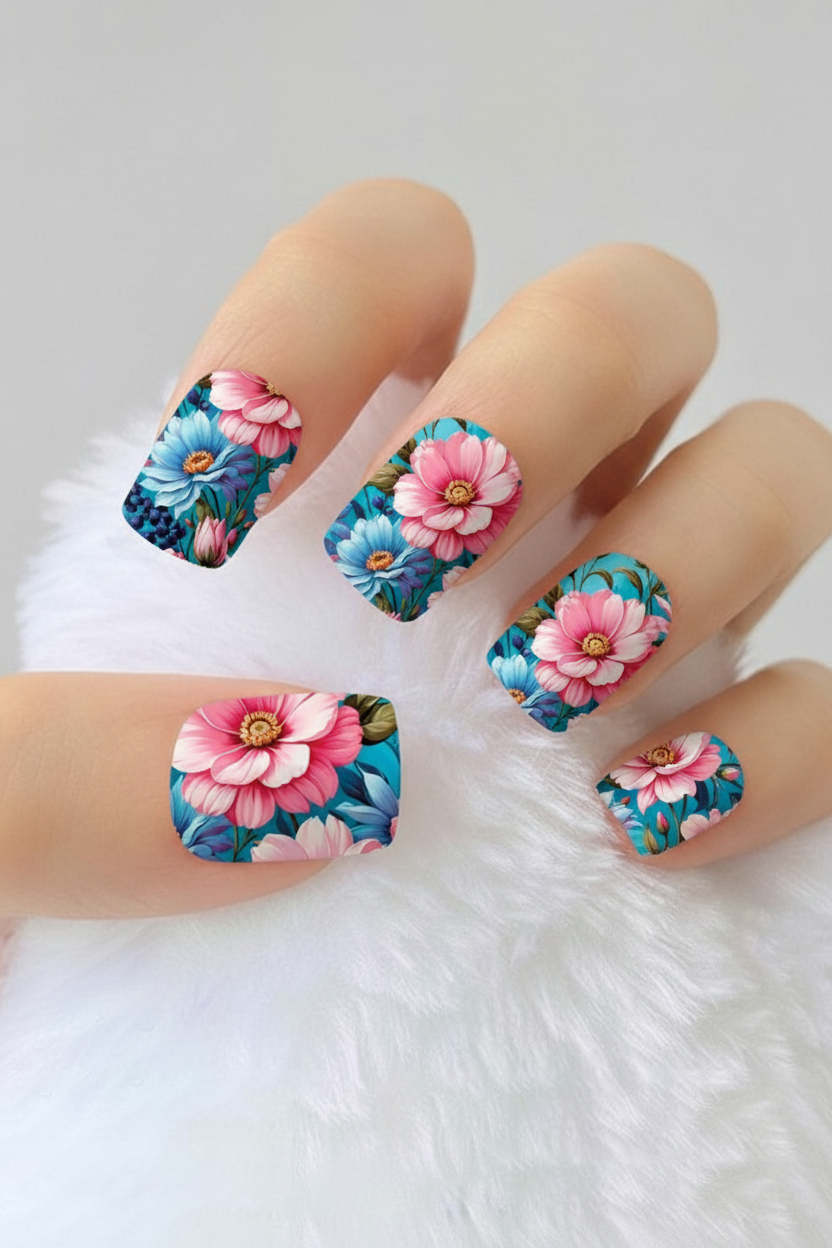 Uñas Flores 34 - uñas de gel