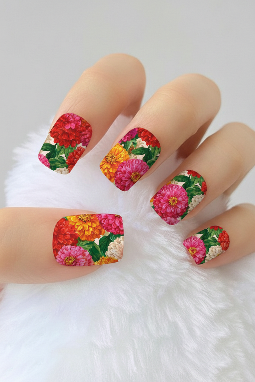 Uñas Flores 36 - uñas de gel