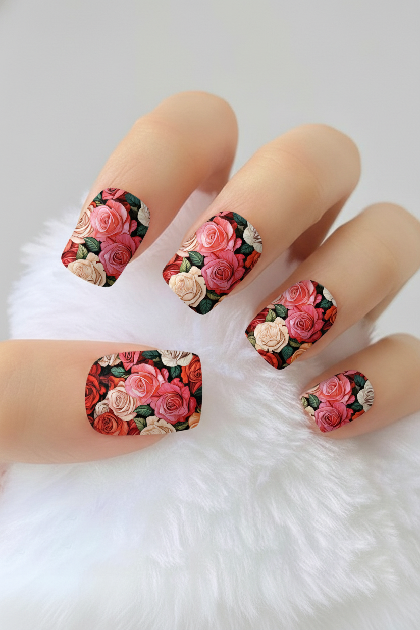 Uñas Flores 40 - uñas de gel