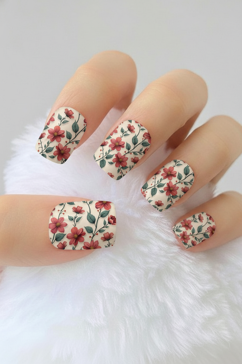Uñas Flores 60 - uñas de gel