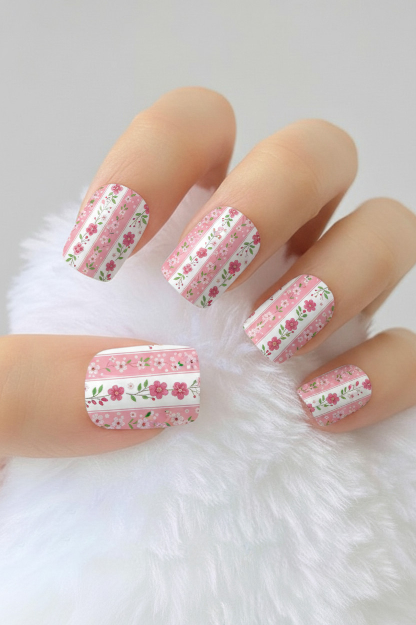 Uñas Flores 70 - uñas de gel