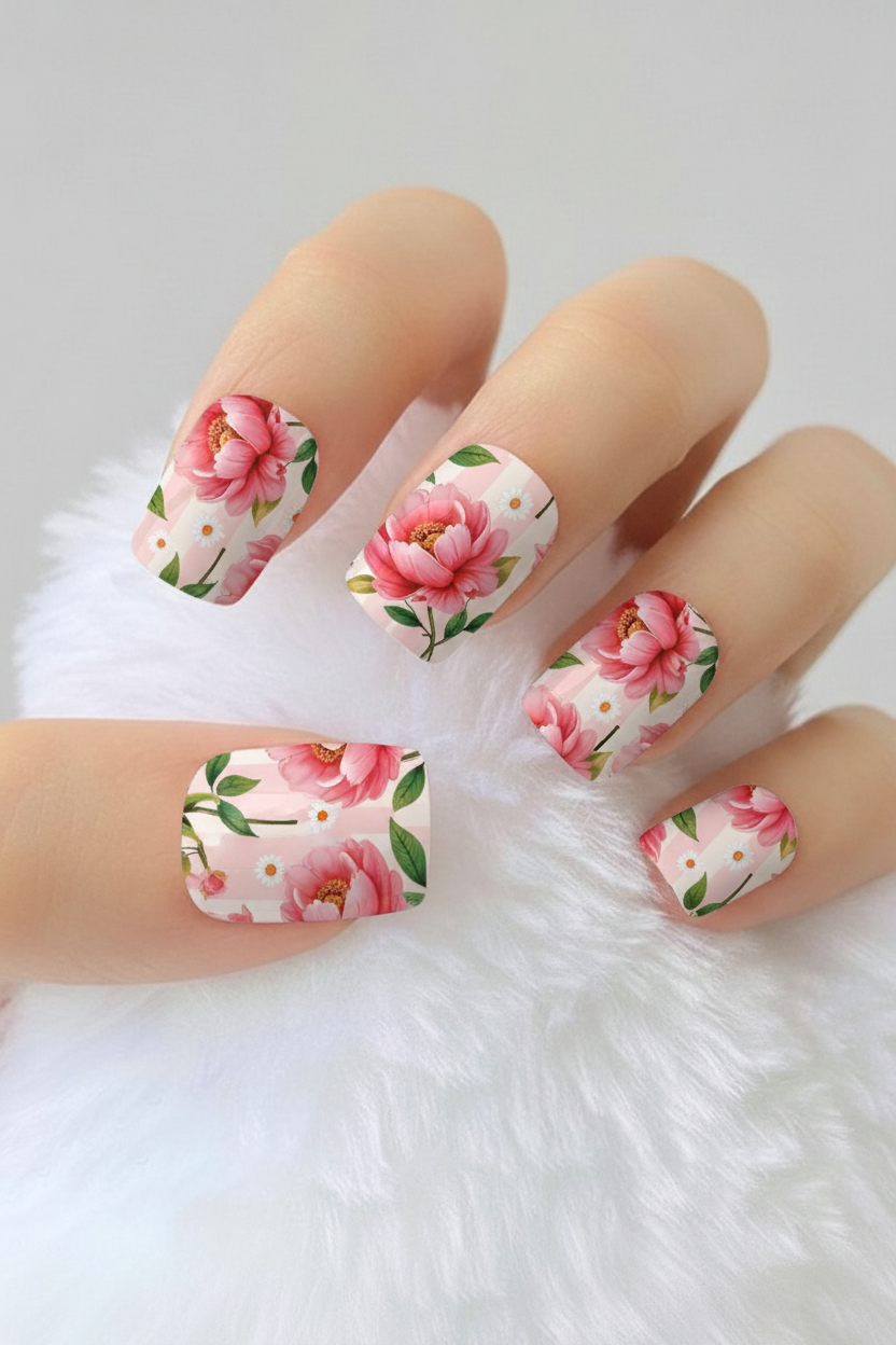 Uñas Flores 7 - uñas de gel