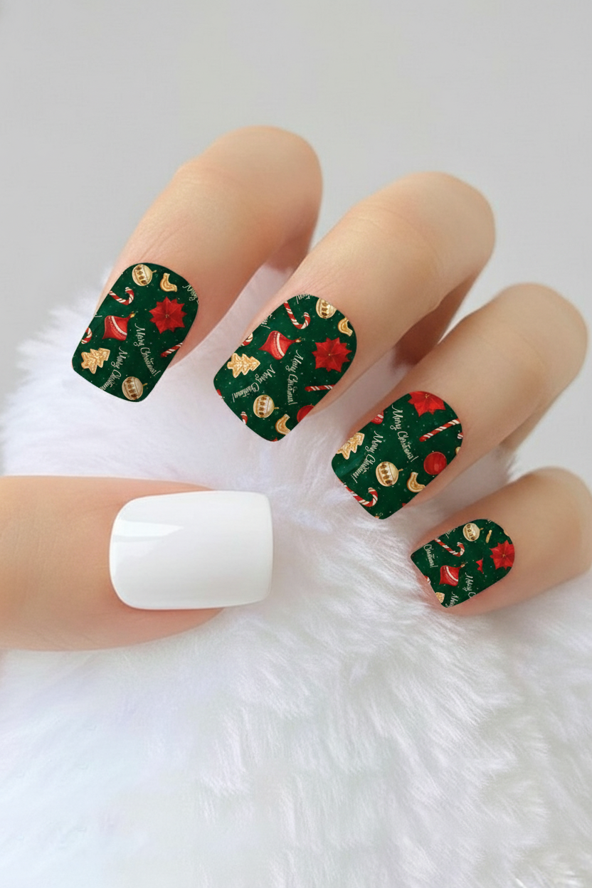 Uñas navideñas 24 - uñas de gel