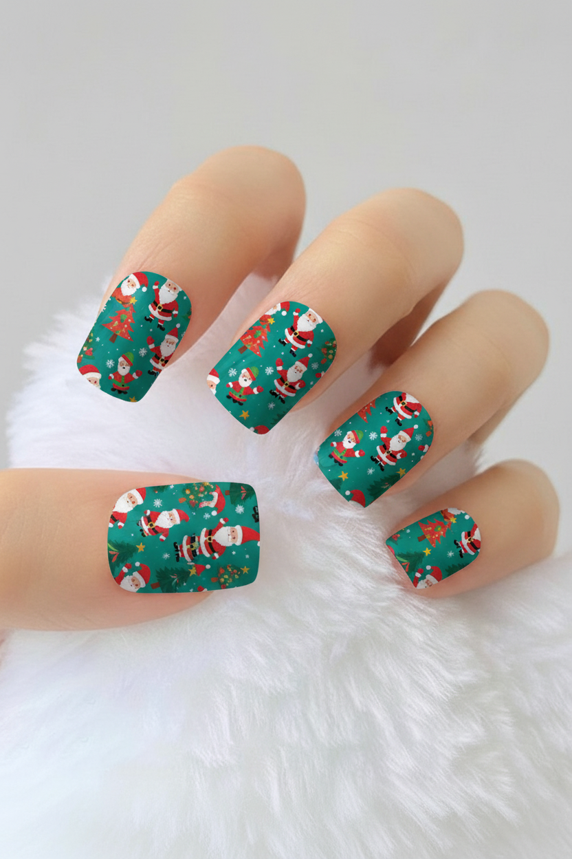 Uñas navideñas 26 - uñas de gel
