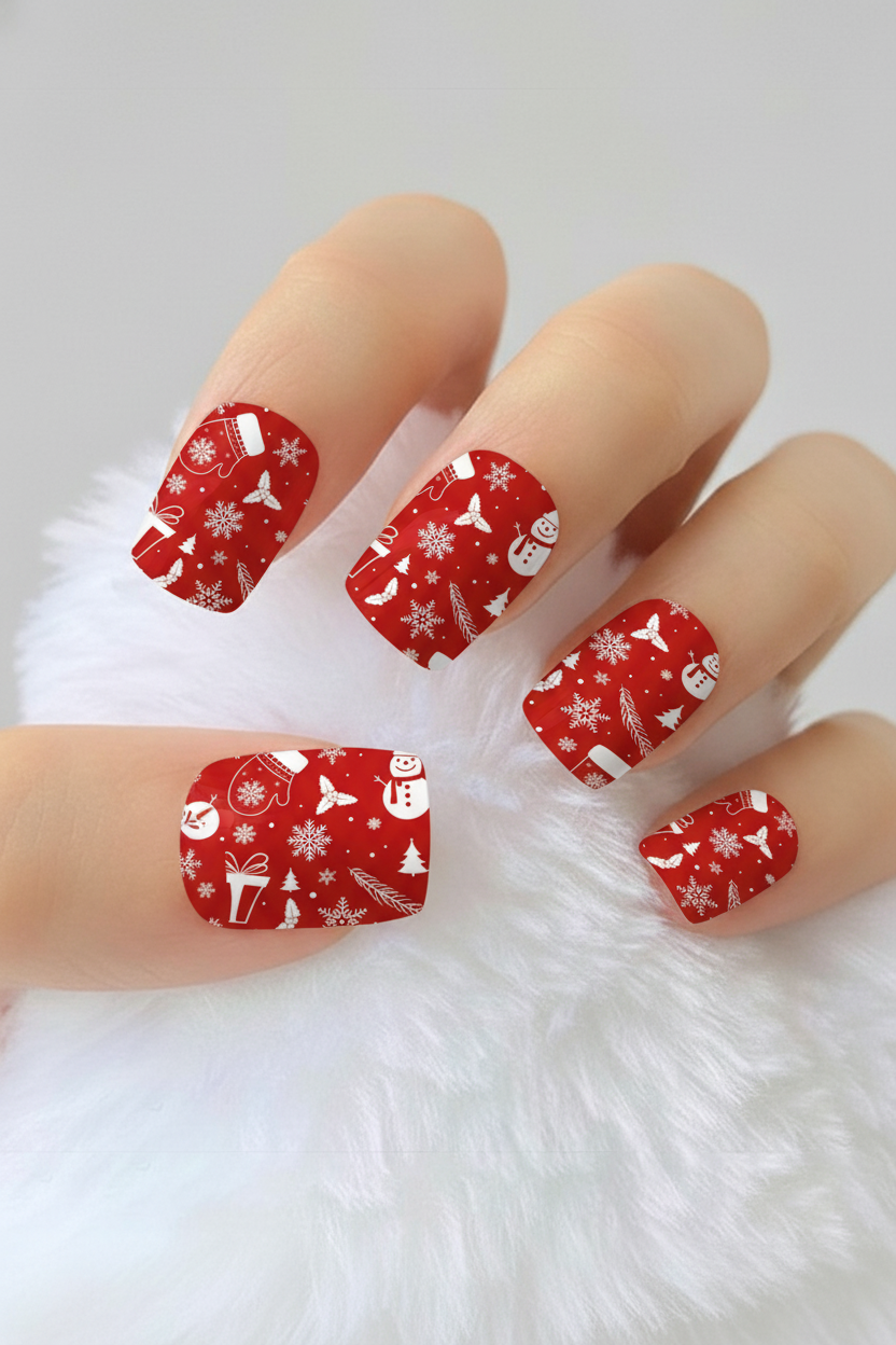 Uñas navideñas 29 - uñas de gel