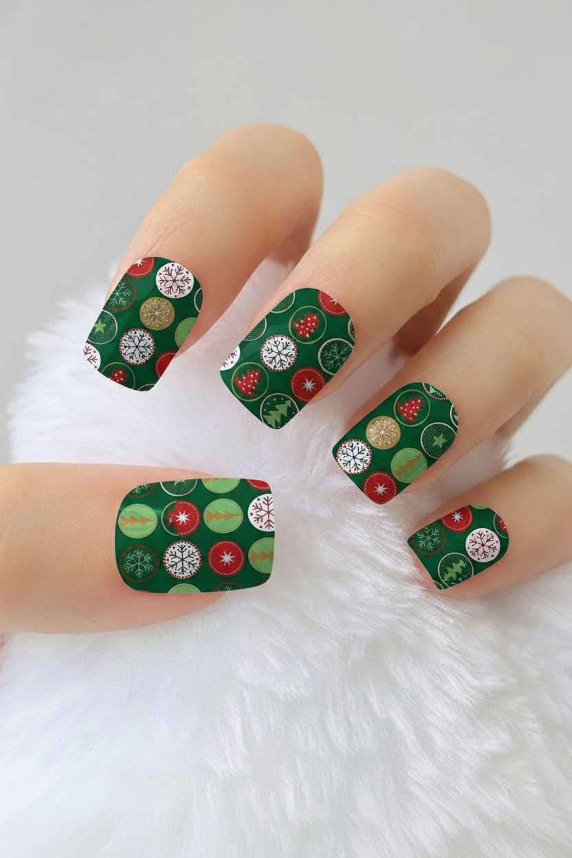 Uñas navideñas 37 - uñas de gel