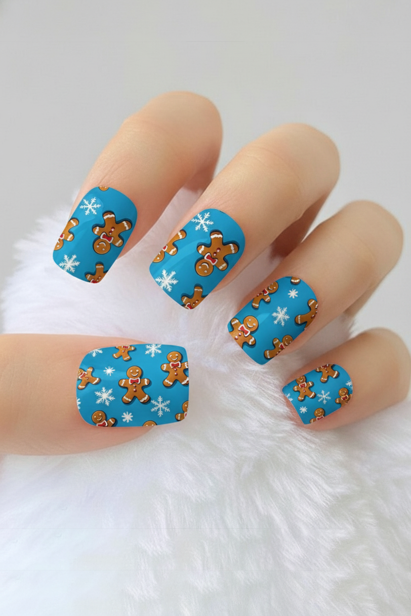 Uñas navideñas 3 - uñas de gel