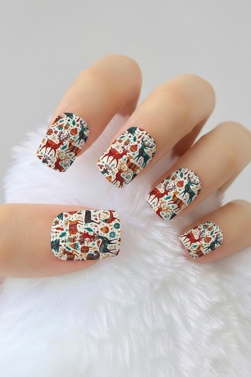 Uñas navideñas 43 - uñas de gel