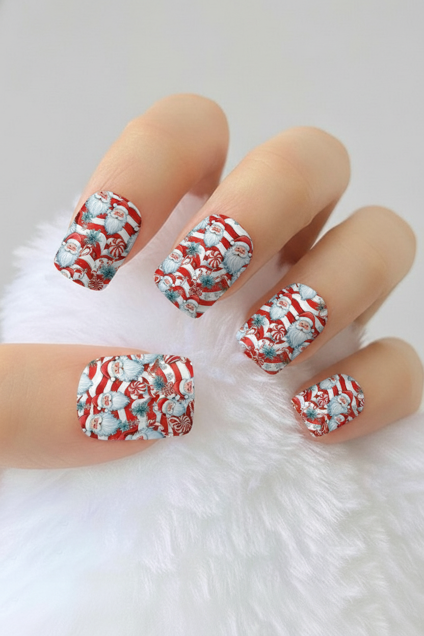 Uñas navideñas 44 - uñas de gel