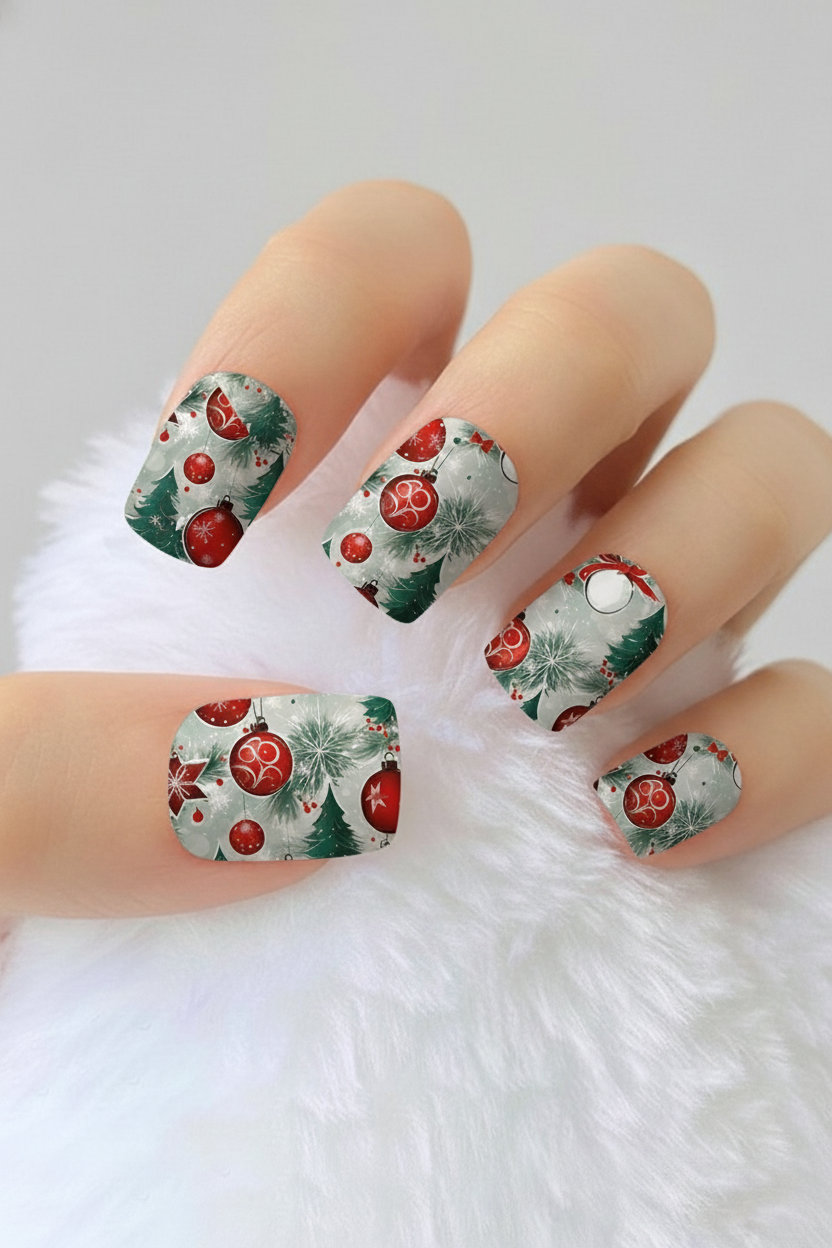 Uñas navideñas 48 - uñas de gel