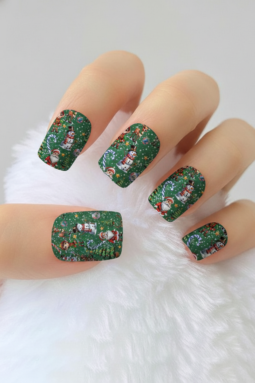 Uñas navideñas 52 - uñas de gel