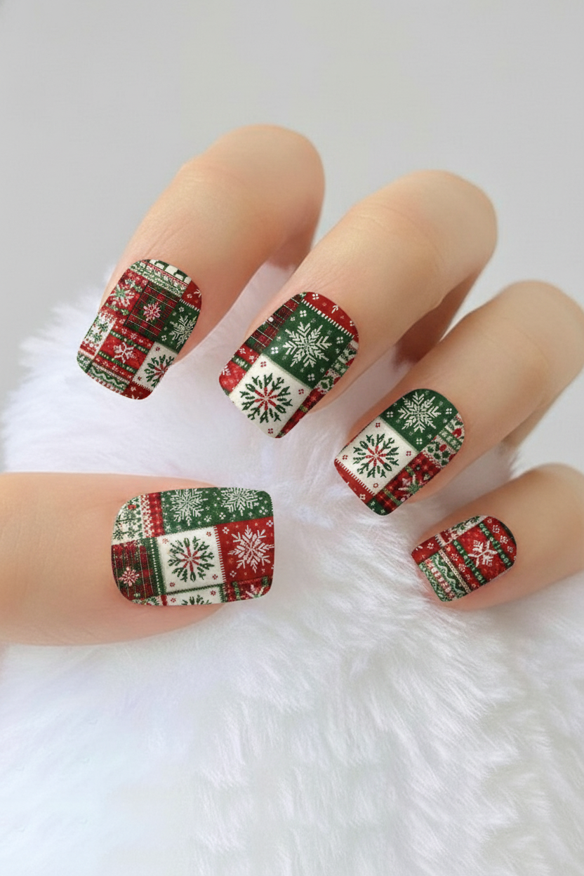 Uñas navideñas 62 - uñas de gel