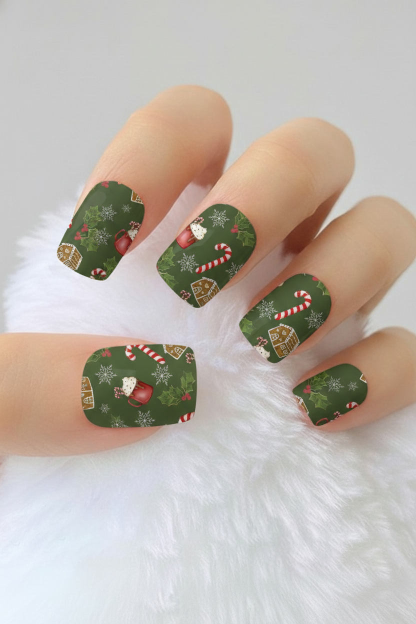 Uñas navideñas 67 - uñas de gel
