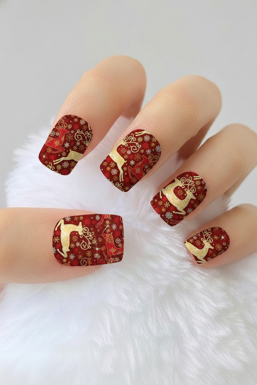 Uñas navideñas 69 - uñas de gel