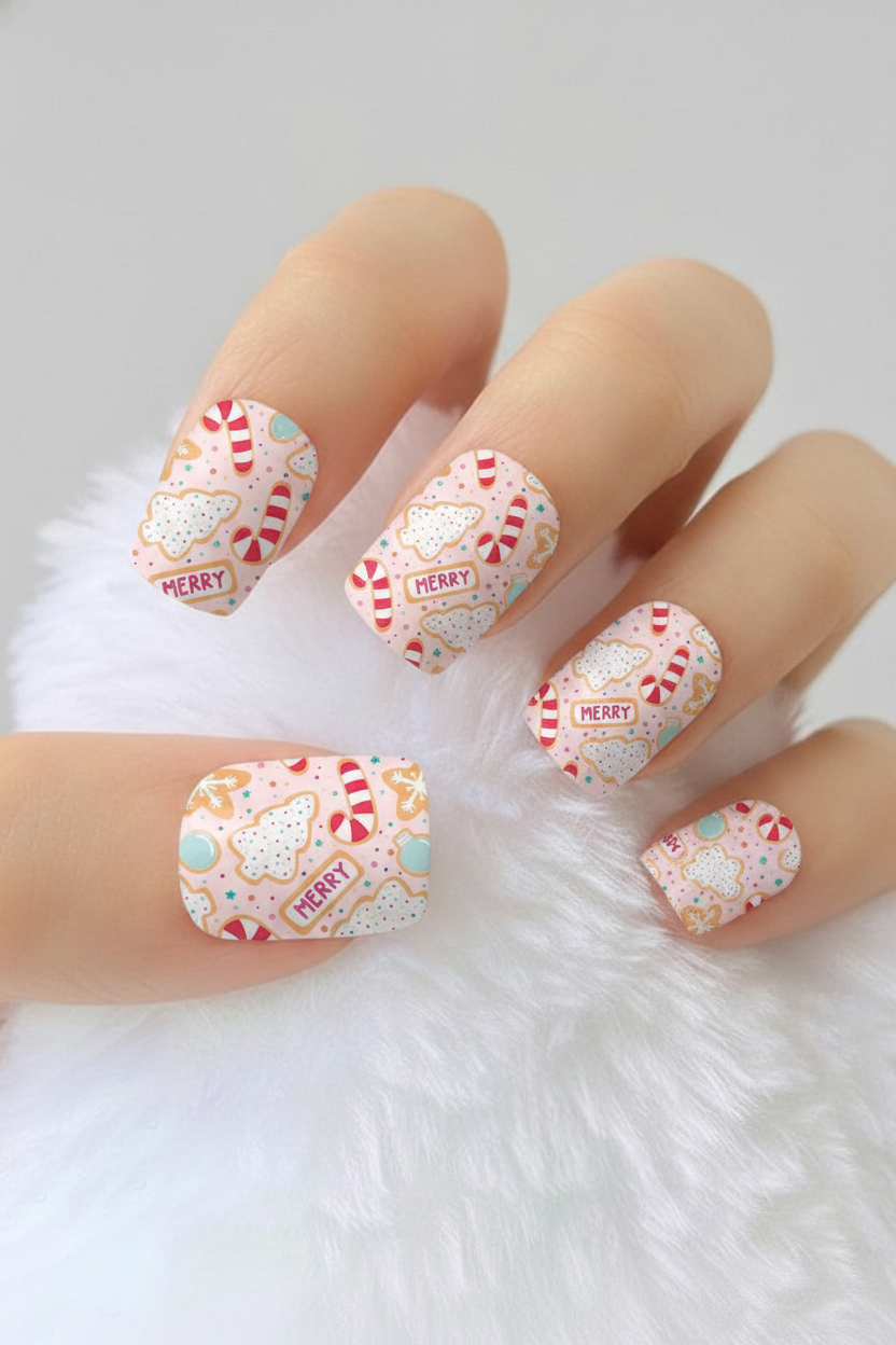 Uñas navideñas 74 - uñas de gel