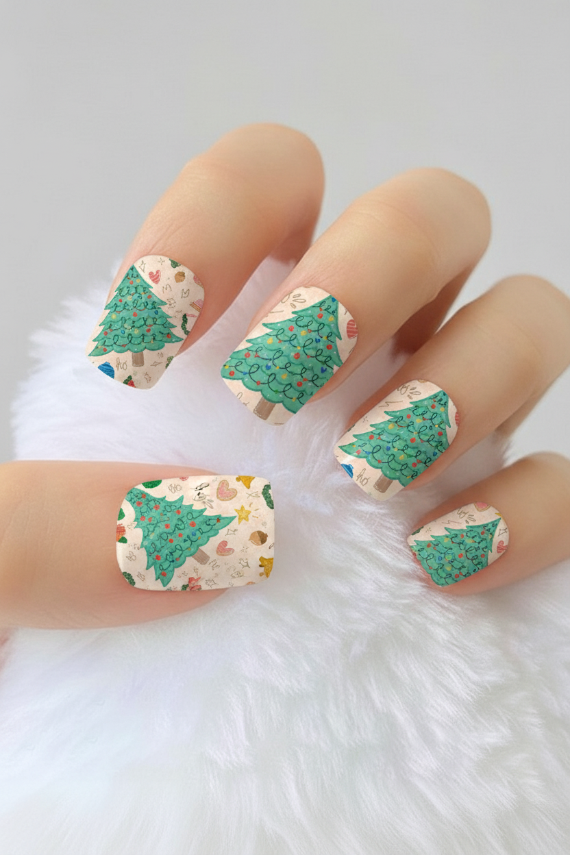 Uñas navideñas 8 - uñas de gel